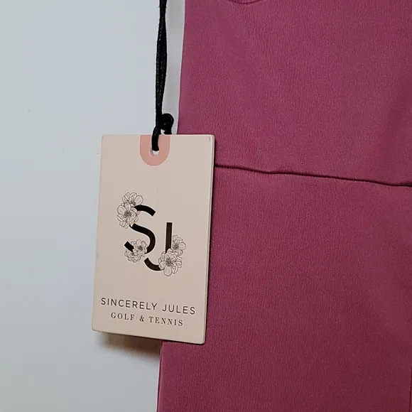🆕 Sincerely Jules Golf &amp; Tennis Dress Lined‎ Shorts, Skort - Pink, Size XS