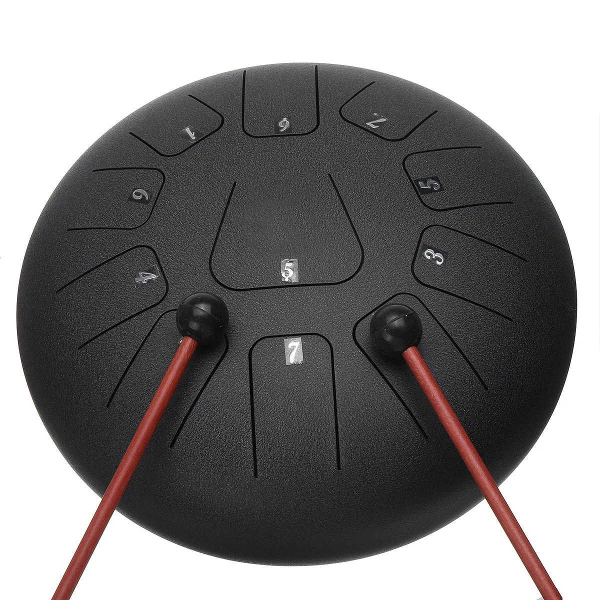 12 Inch 11 Note D Tone Steel Tongue Percussion Drum Handpan Instrument with Drum Mallets and Bag