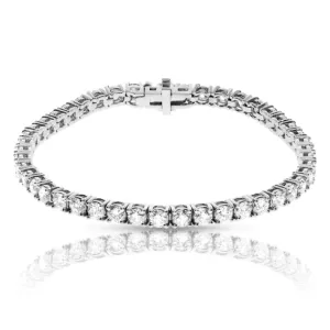 14k White Gold 10.21Ct Diamond Tennis Bracelet with 41 Diamonds