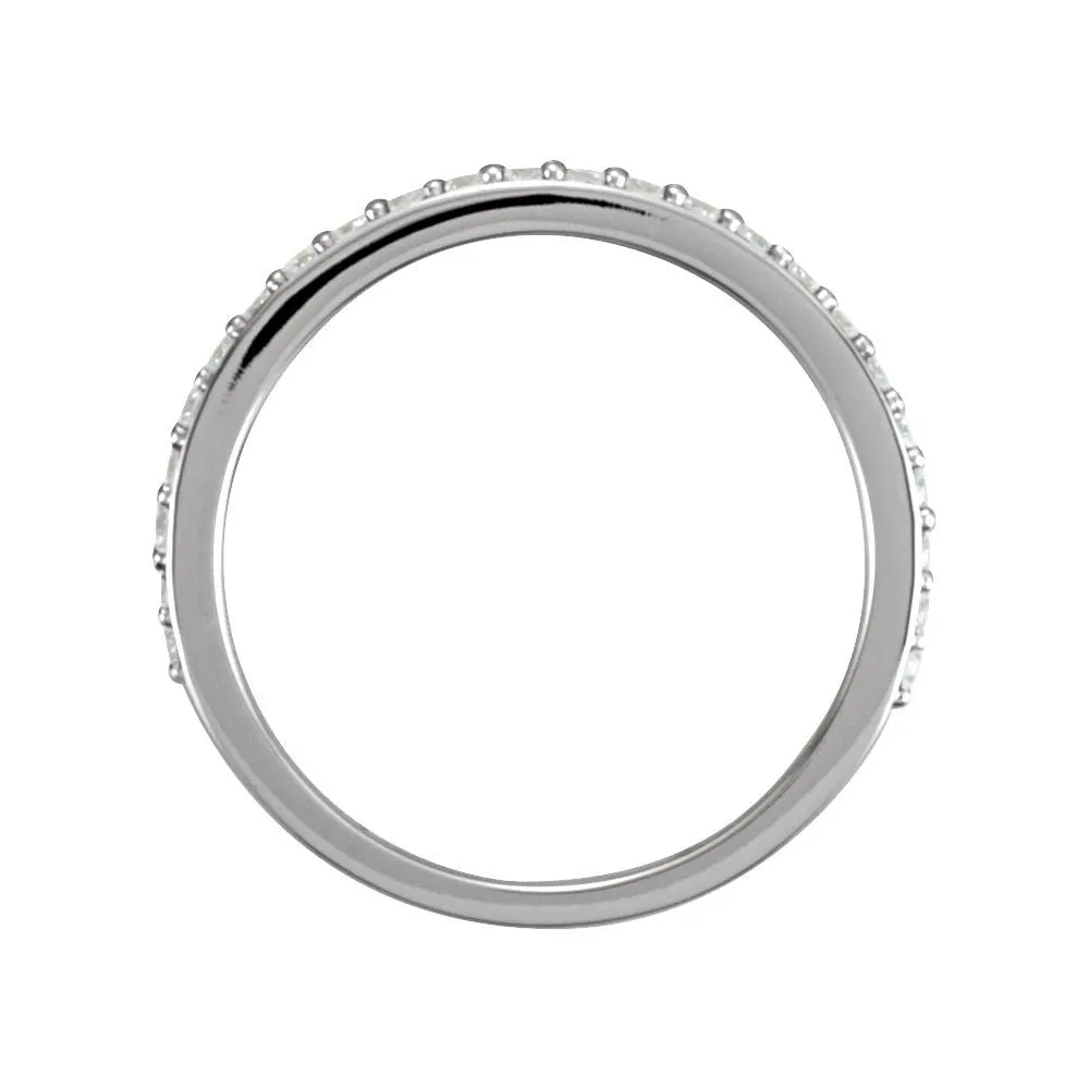 14k White Gold 1/3 CTW Diamond Band, Size 7