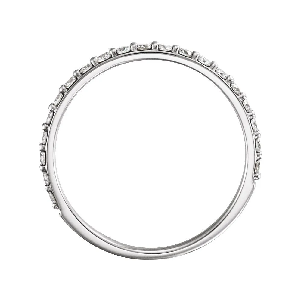 14k White Gold 3/8 CTW Diamond Band, Size 7
