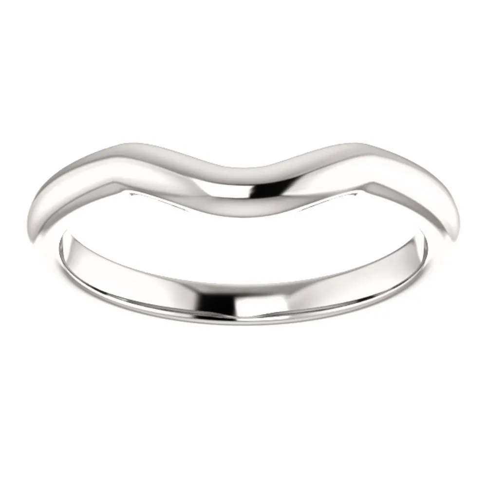 14k White Gold Band, Size 7