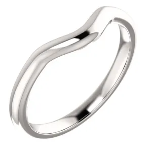 14k White Gold Band, Size 7