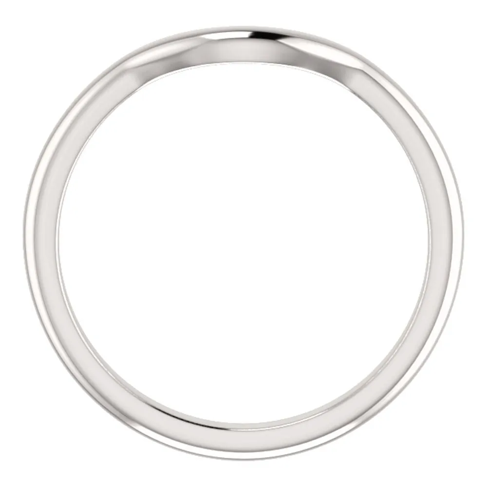 14k White Gold Band, Size 7