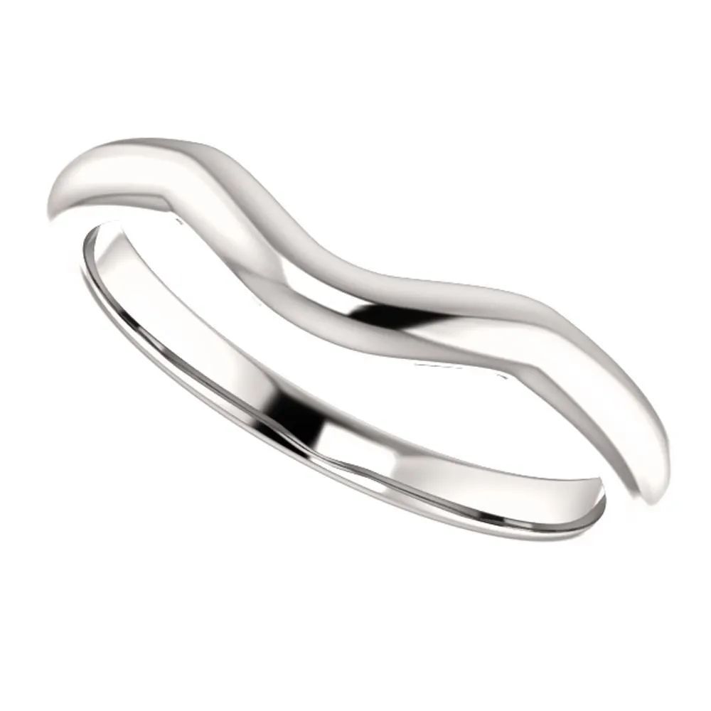 14k White Gold Band, Size 7