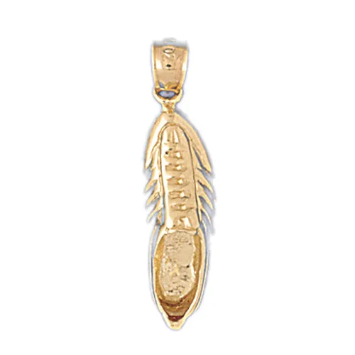 14k Yellow Gold 3-D Tennis Shoes Charm