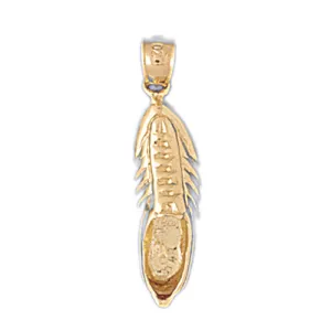 14k Yellow Gold 3-D Tennis Shoes Charm