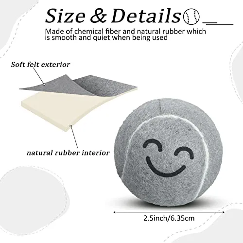 16 Pcs Precut Walker Tennis Balls for Chairs Tennis Ball Chairs Foot Covers for Chairs Furniture Legs Floor Classroom Protection Heavy Duty Long Lasting Felt Pad Glide Coverings