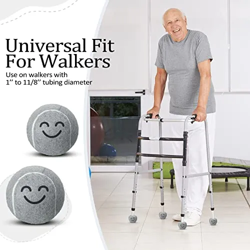 16 Pcs Precut Walker Tennis Balls for Chairs Tennis Ball Chairs Foot Covers for Chairs Furniture Legs Floor Classroom Protection Heavy Duty Long Lasting Felt Pad Glide Coverings