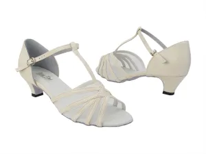16612 Creamy White Leather_White Mesh