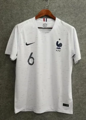2018 Men France Jersey Away #6 Pogba Jersey World Cup Jersey Fanatics