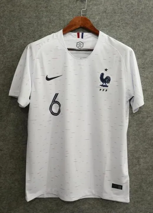 2018 Men France Jersey Away #6 Pogba Jersey World Cup Jersey Fanatics