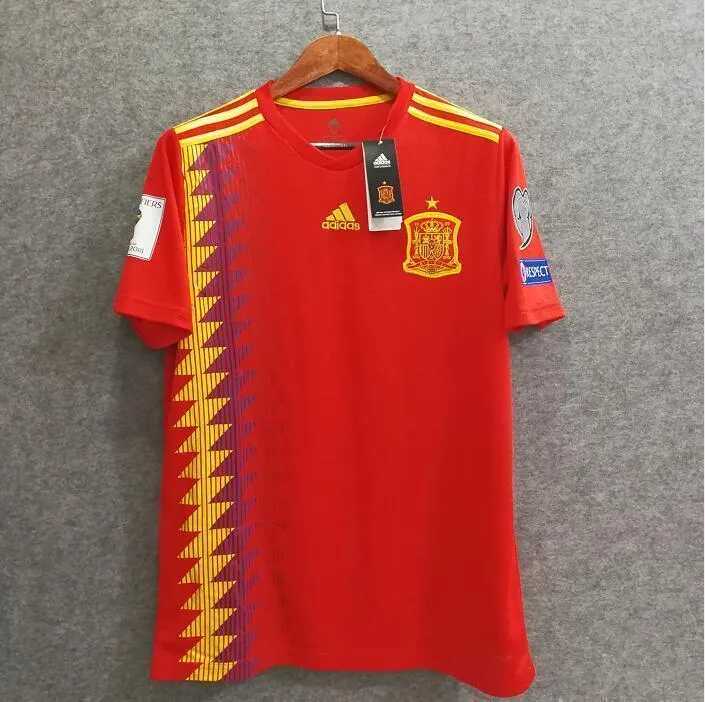 2018 Men Spain Jersey Home Asensio Jersey Soccer World Cup Jersey Fanatics