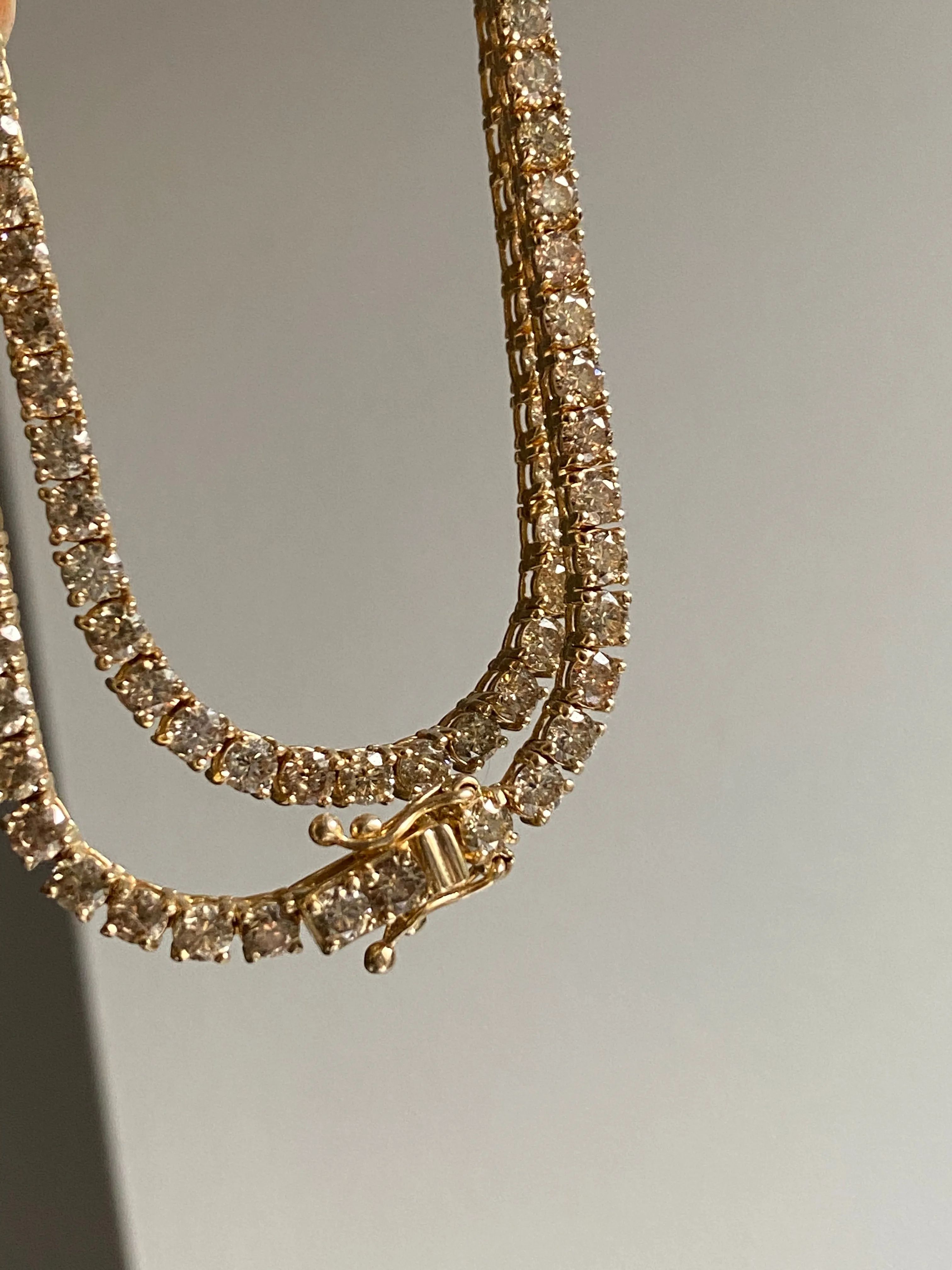2.9mm Champagne Diamond Tennis Bracelet