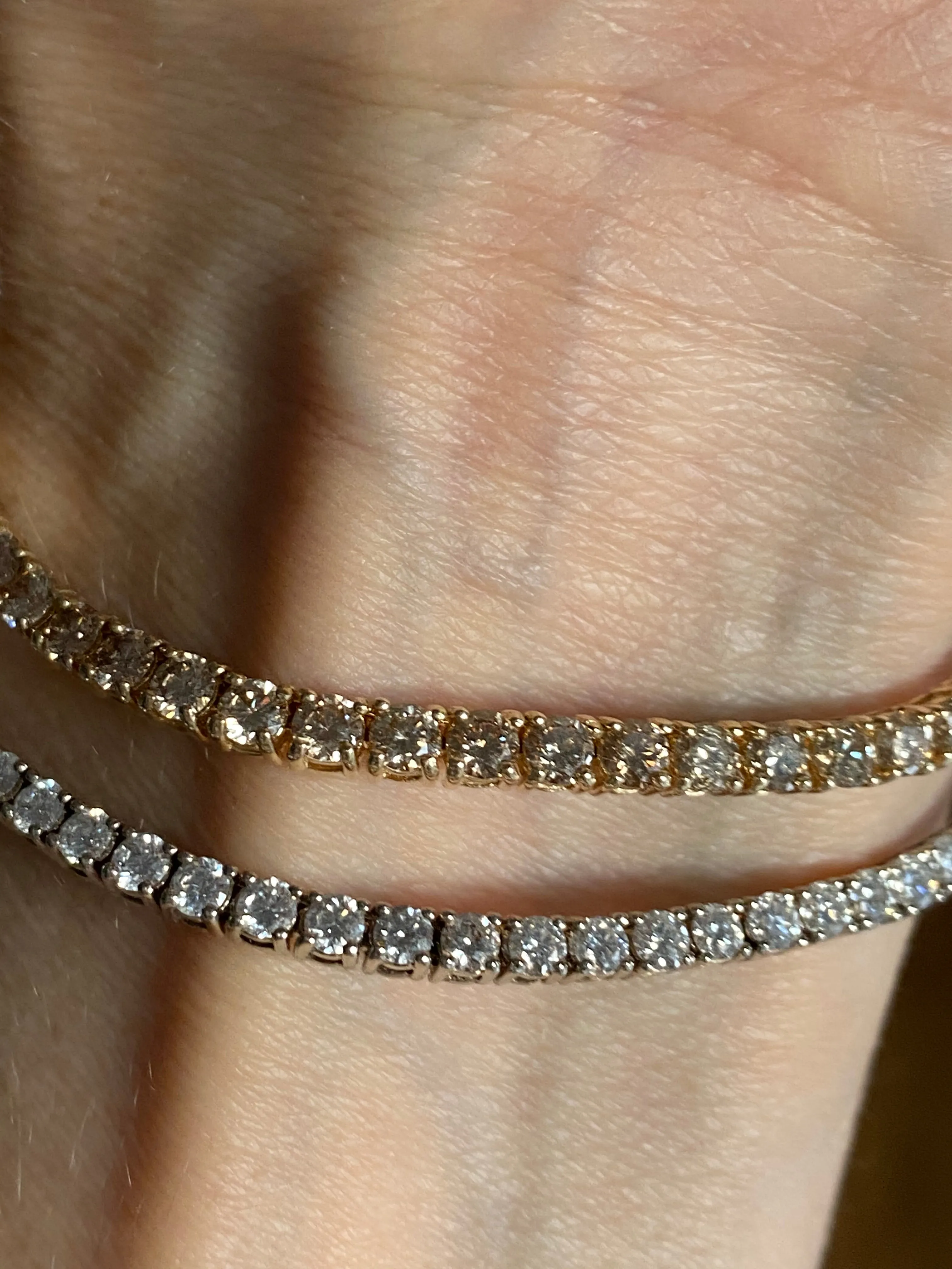 2.9mm Champagne Diamond Tennis Bracelet