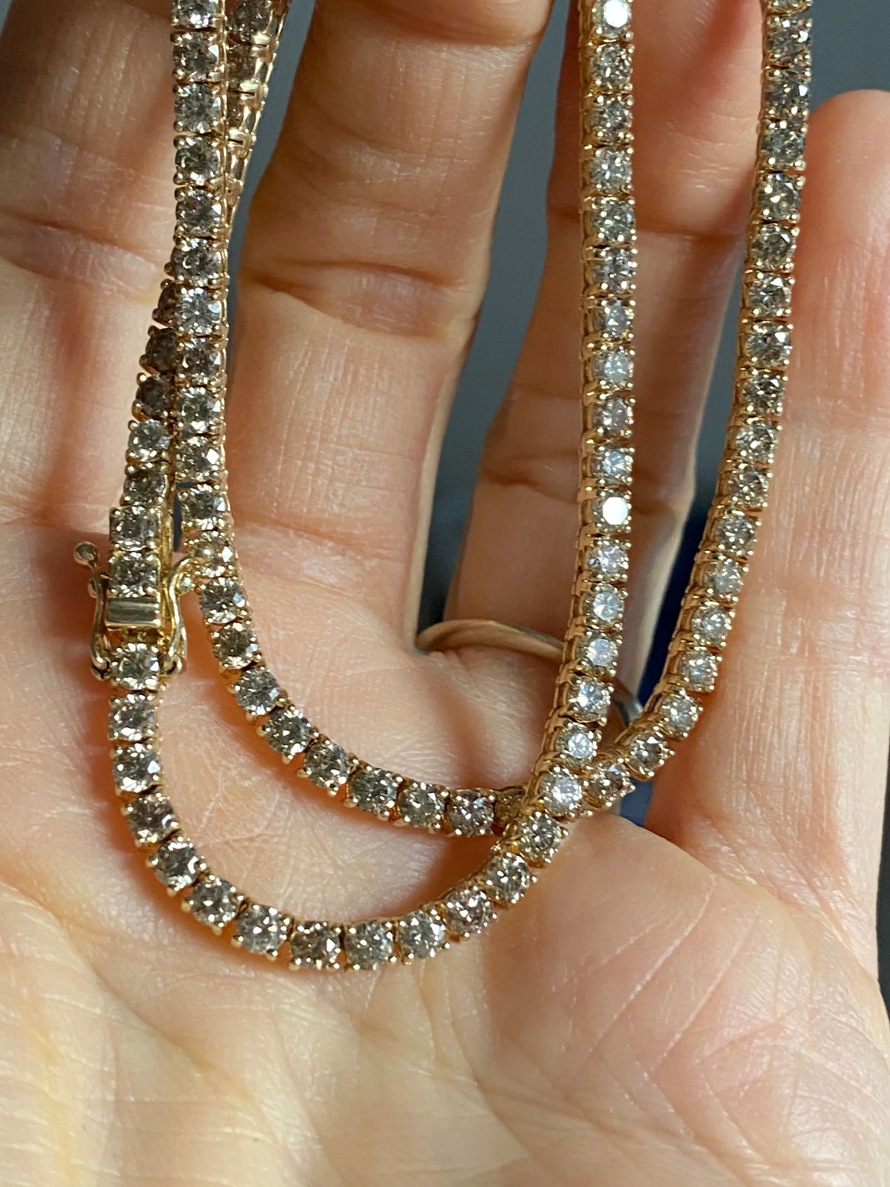 2.9mm Champagne Diamond Tennis Bracelet