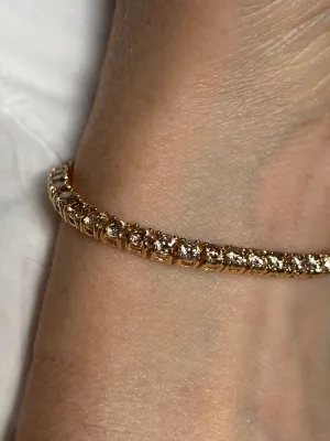 2.9mm Champagne Diamond Tennis Bracelet