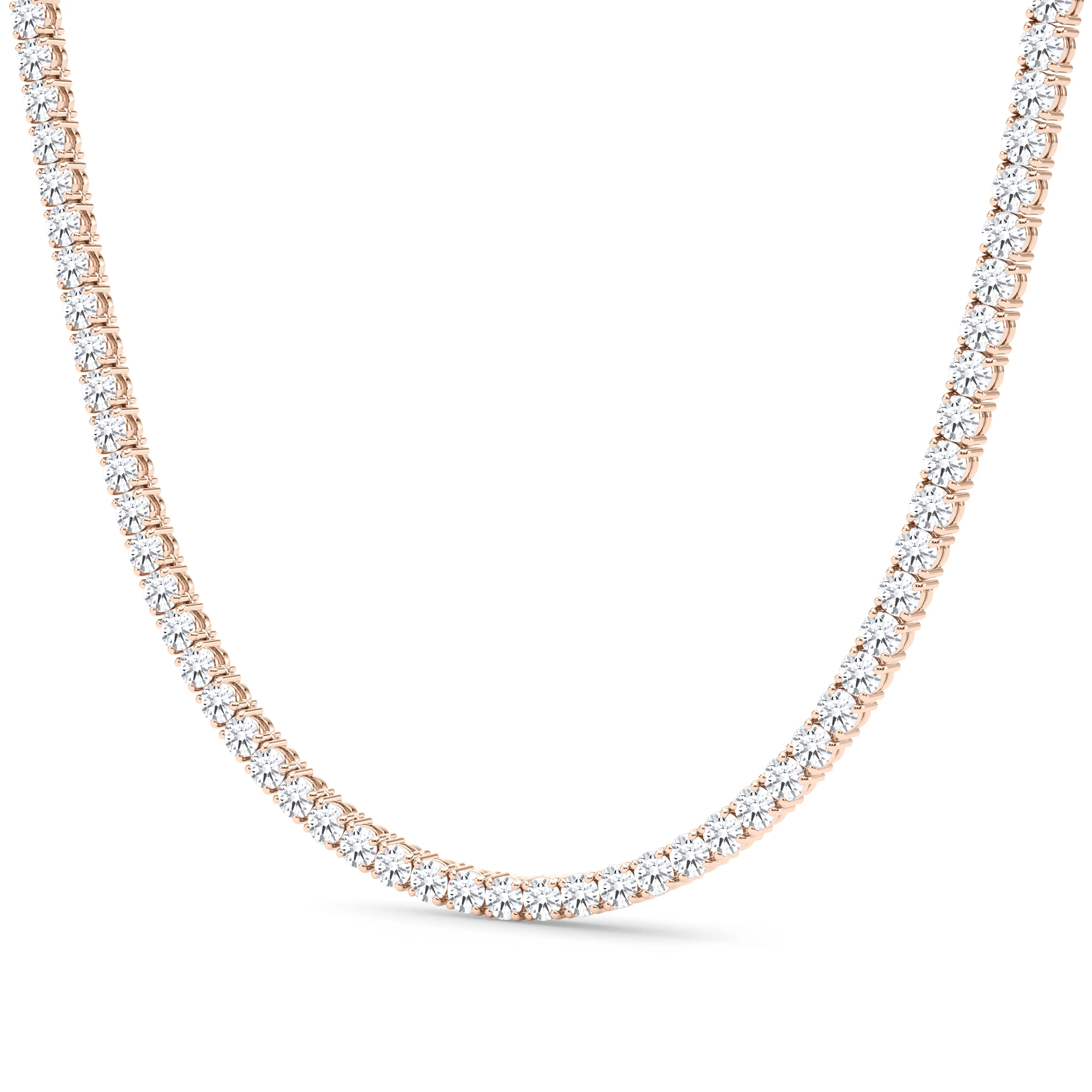 4 Prong Diamond Tennis Necklace