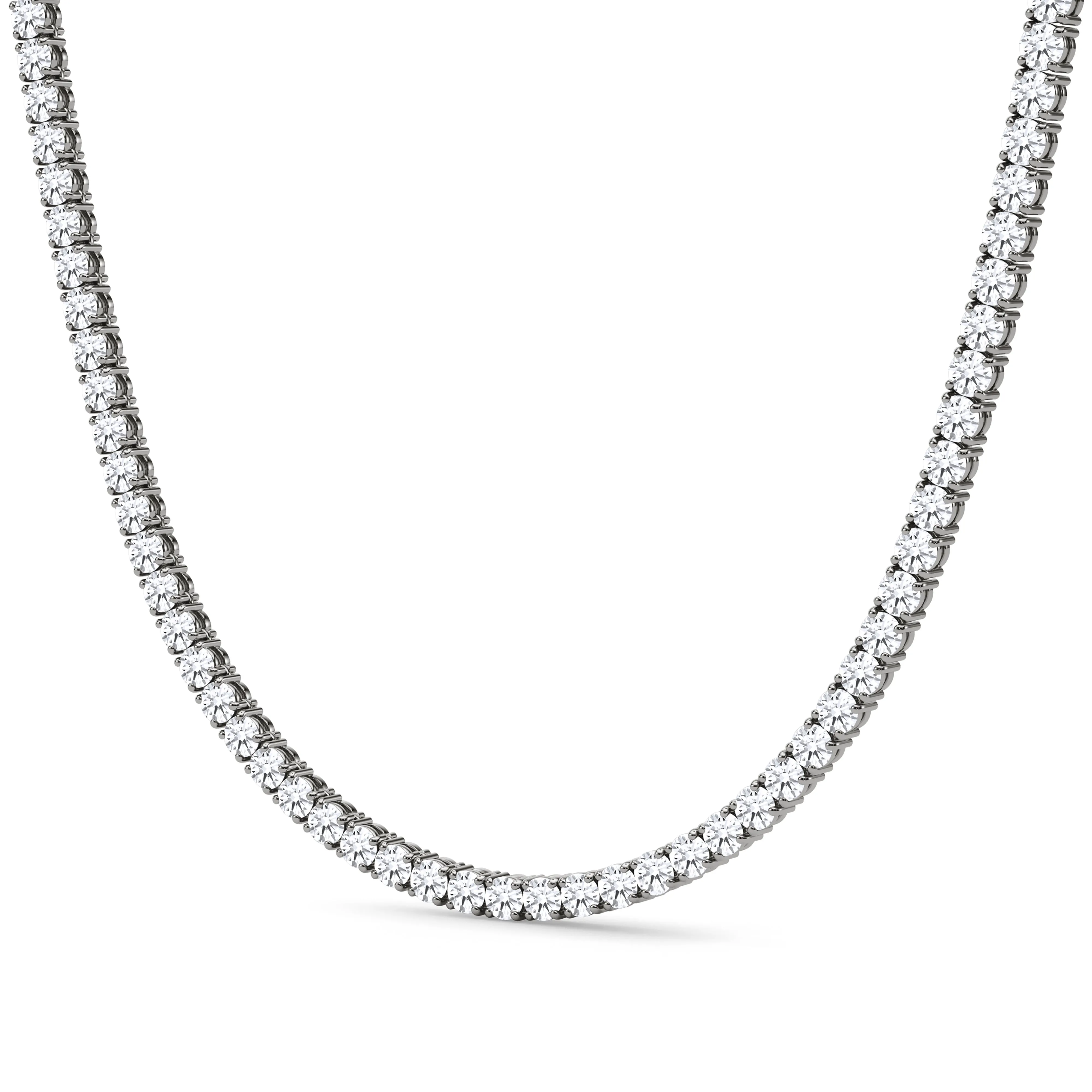 4 Prong Diamond Tennis Necklace