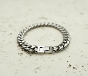 8mm Cuban Bracelet (Silver)