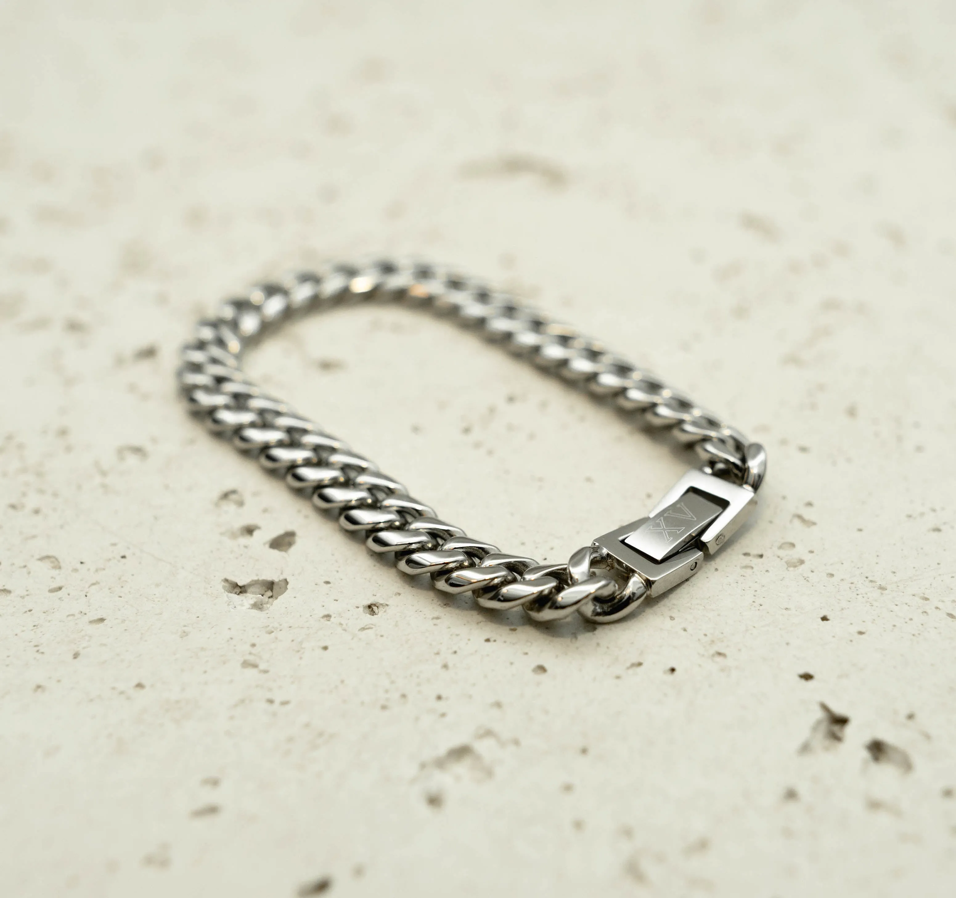 8mm Cuban Bracelet (Silver)