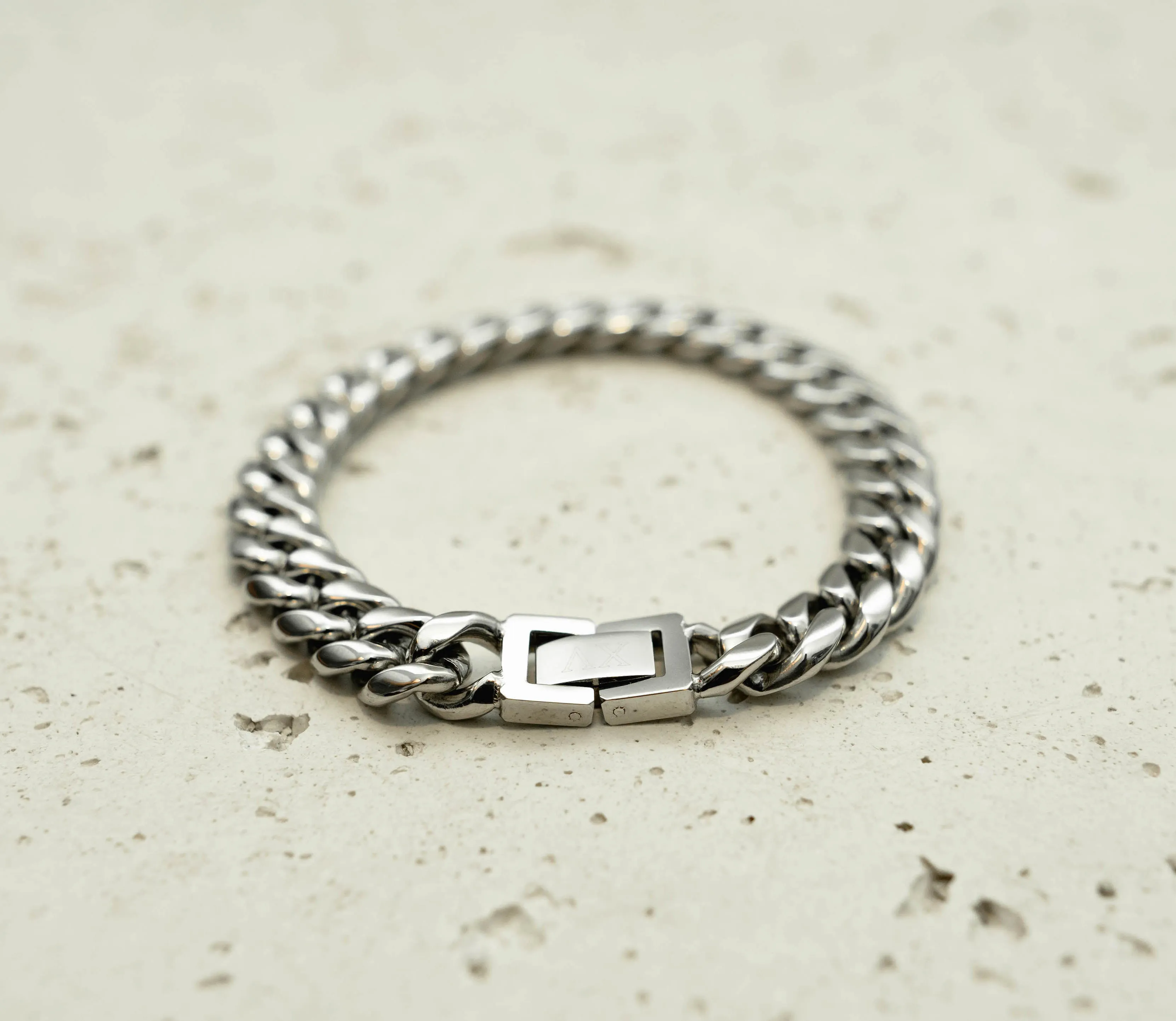 8mm Cuban Bracelet (Silver)