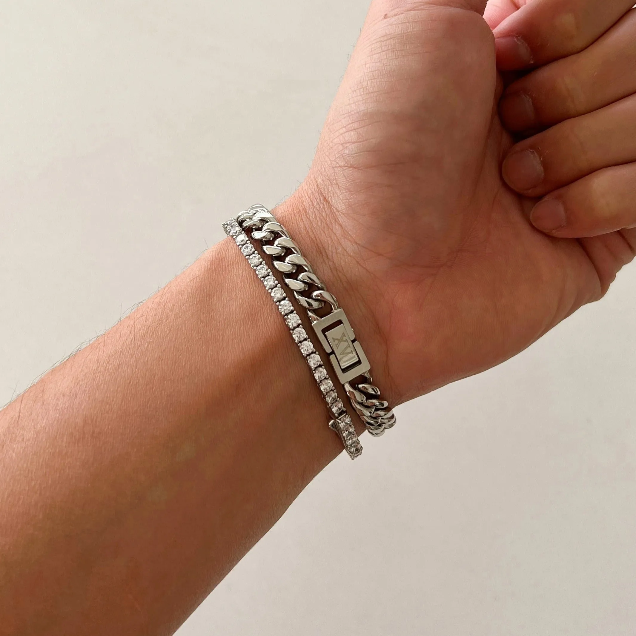 8mm Cuban Bracelet (Silver)