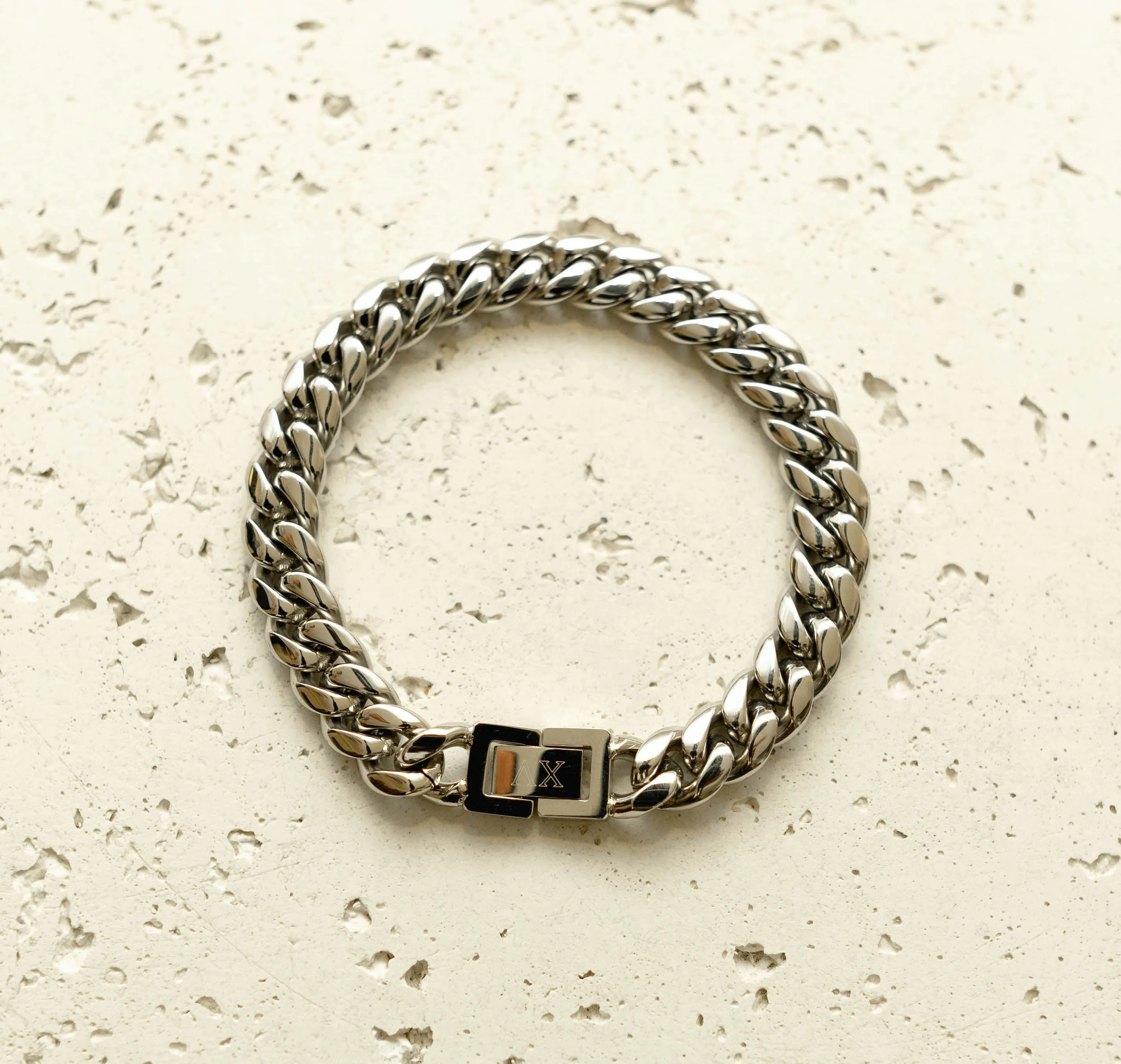 8mm Cuban Bracelet (Silver)