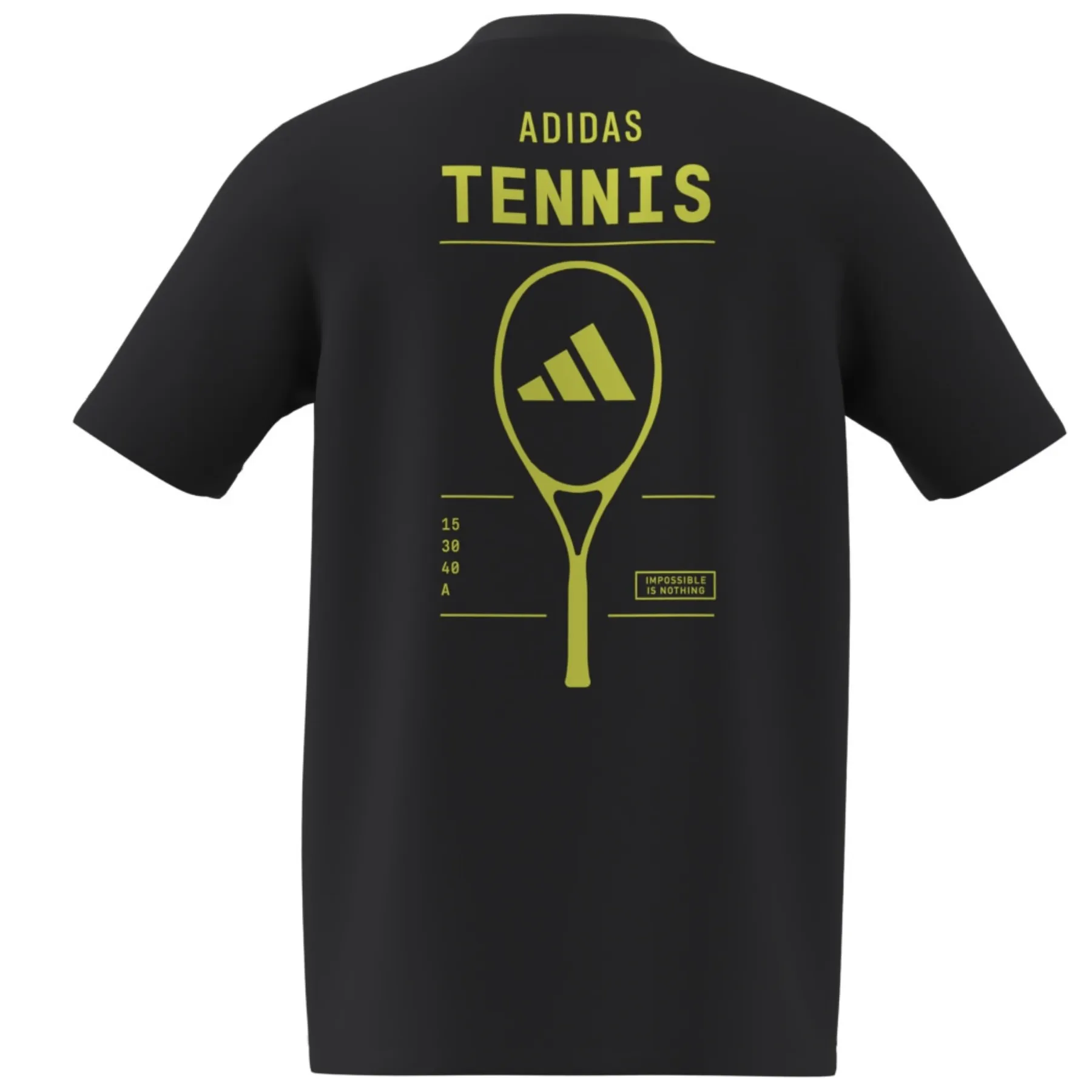 Adidas AEROREADY Tennis Graphic T-Shirt - Black / Lucid Lemon