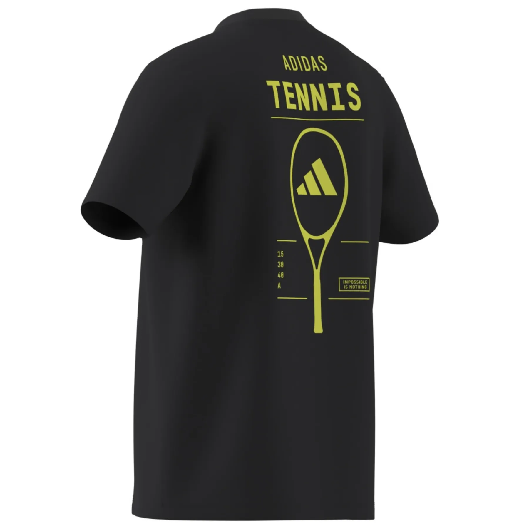 Adidas AEROREADY Tennis Graphic T-Shirt - Black / Lucid Lemon