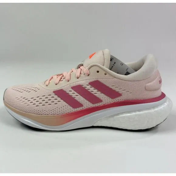 adidas Supernova 2 Womens Pink White Running Shoes Sneakers Boost HP6635