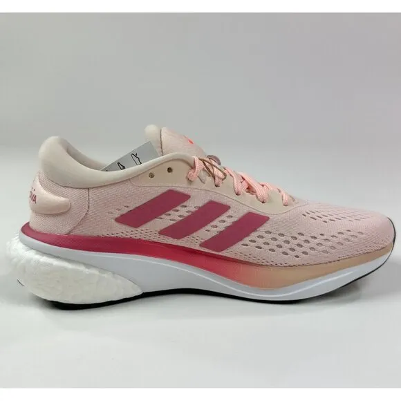 adidas Supernova 2 Womens Pink White Running Shoes Sneakers Boost HP6635