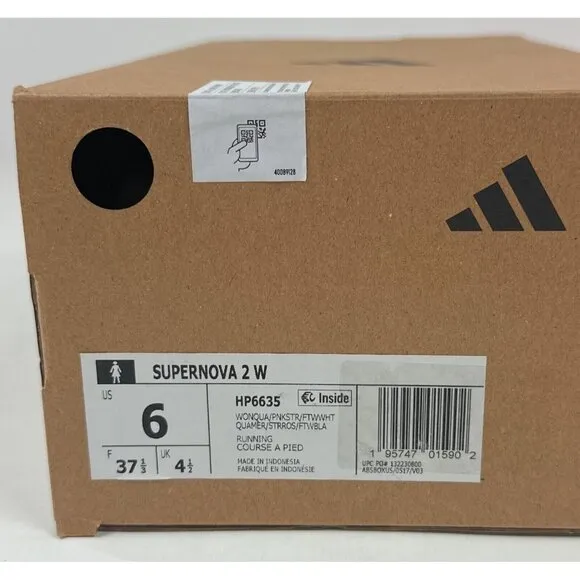 adidas Supernova 2 Womens Pink White Running Shoes Sneakers Boost HP6635