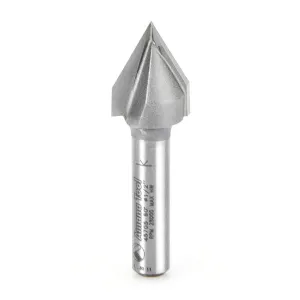 Amana 45705 Carbide Tipped V-Groove 60 Deg x 1/2 Dia x 5/8 x 1/4" Shank