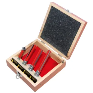 Amtech 4 Piece Kitchen Router Bit Set 1/4" and 1/2" Shank