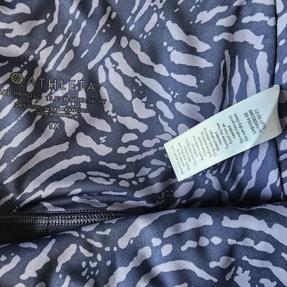 Athleta NWT Ace Printed Tennis Pickleball Skort 13.5&quot; spf 50 womens plus size 1x