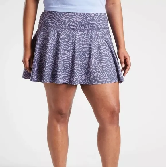 Athleta NWT Ace Printed Tennis Pickleball Skort 13.5&quot; spf 50 womens plus size 1x