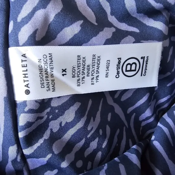 Athleta NWT Ace Printed Tennis Pickleball Skort 13.5&quot; spf 50 womens plus size 1x