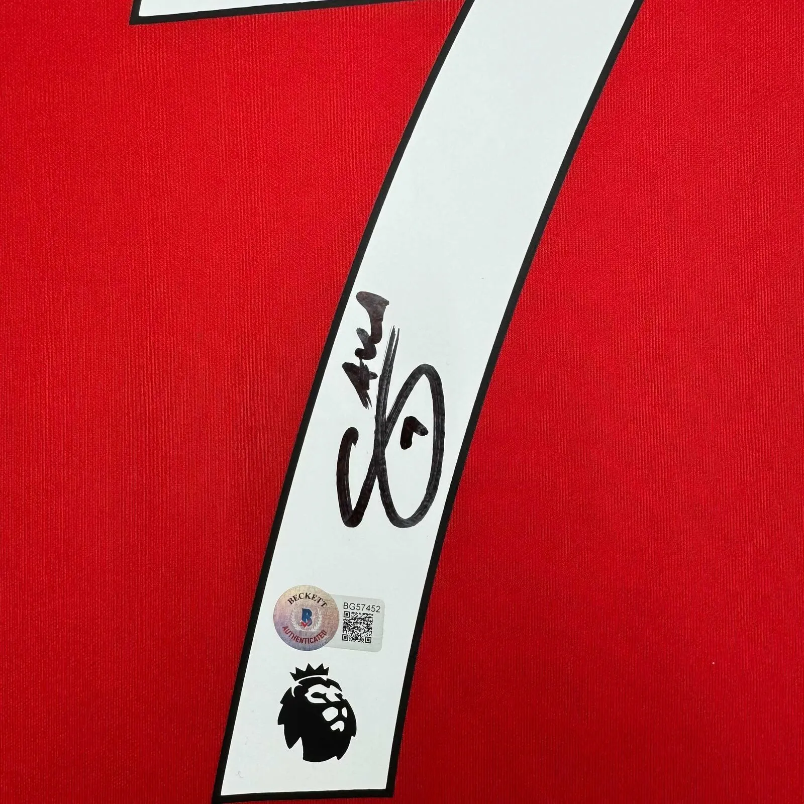 Autographed/Signed Bukayo Saka Arsenal Red Soccer Jersey Beckett BAS COA #2