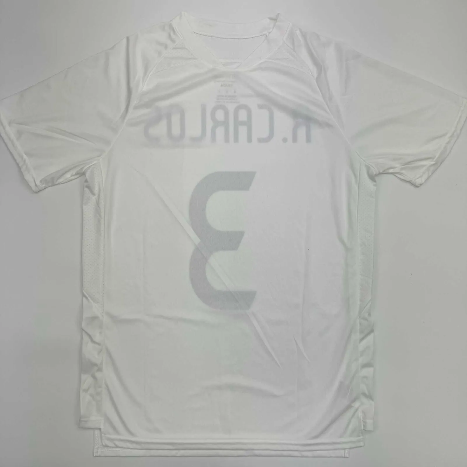 Autographed/Signed Roberto Carlos Real Madrid White Soccer Jersey Beckett COA
