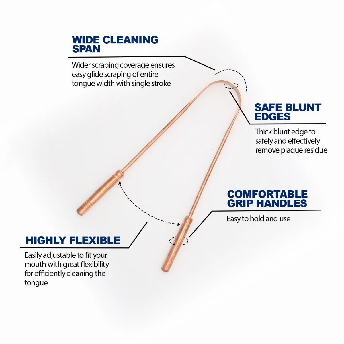 Ayurvedic Copper Tongue Cleaner - Twin pack