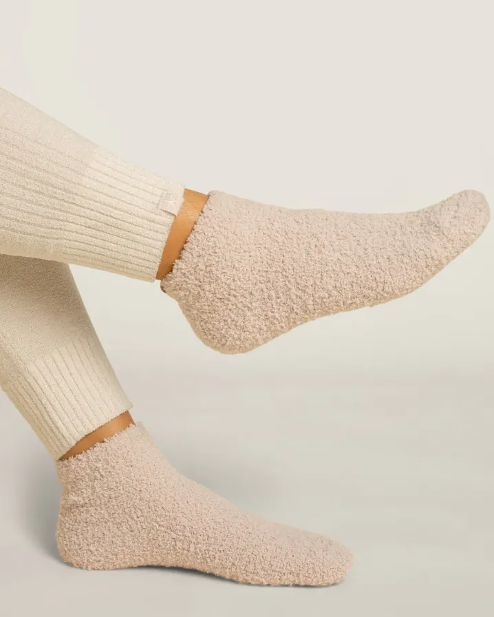 Barefoot Dreams Cozychic Tennis Socks (2 Pair) - Stone Multi