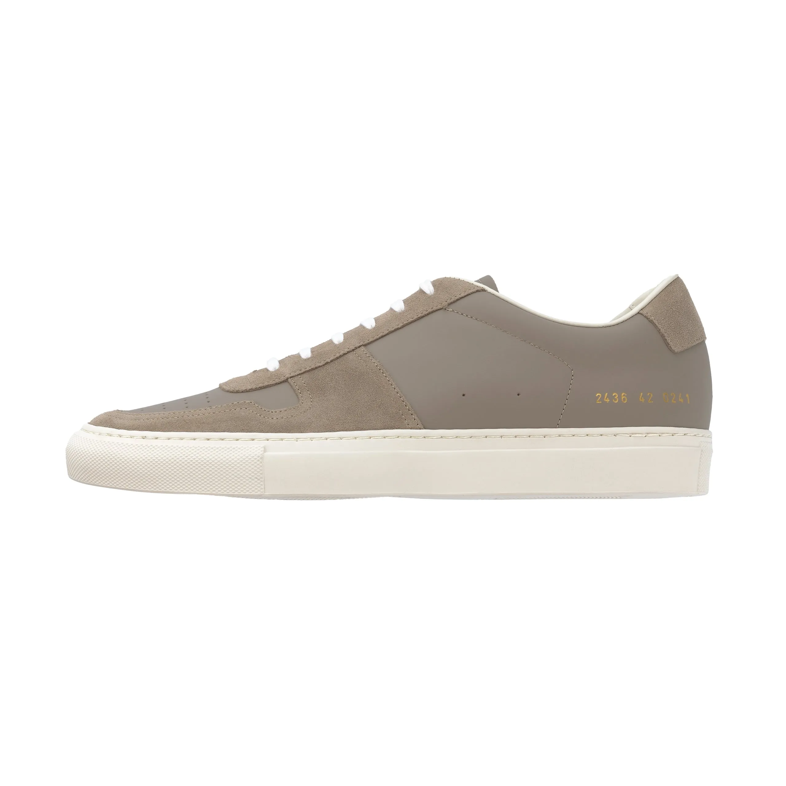 Bball Suede and Nappa Leather Sneaker in Taupe