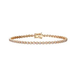 Bezel Diamond Tennis Bracelet
