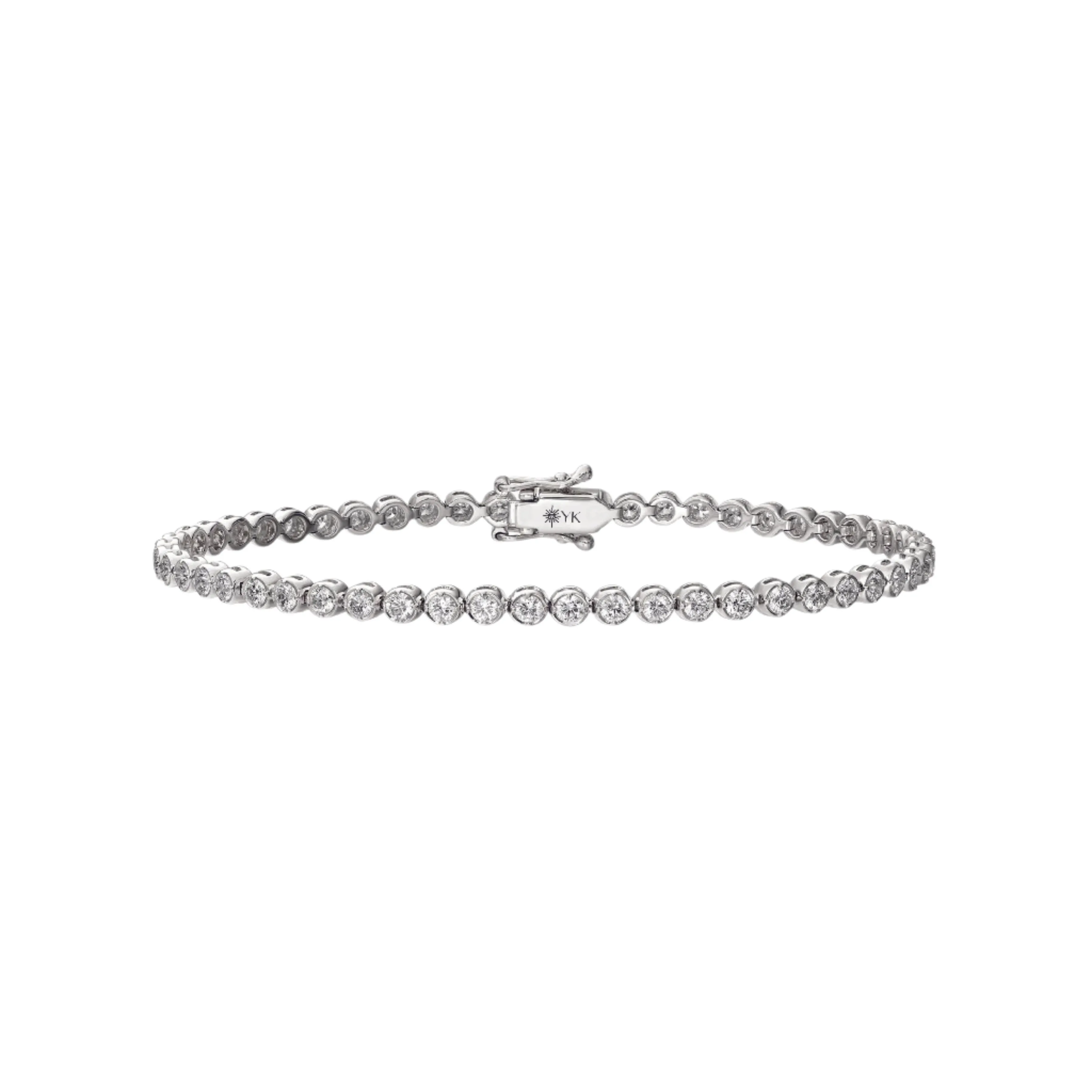 Bezel Diamond Tennis Bracelet