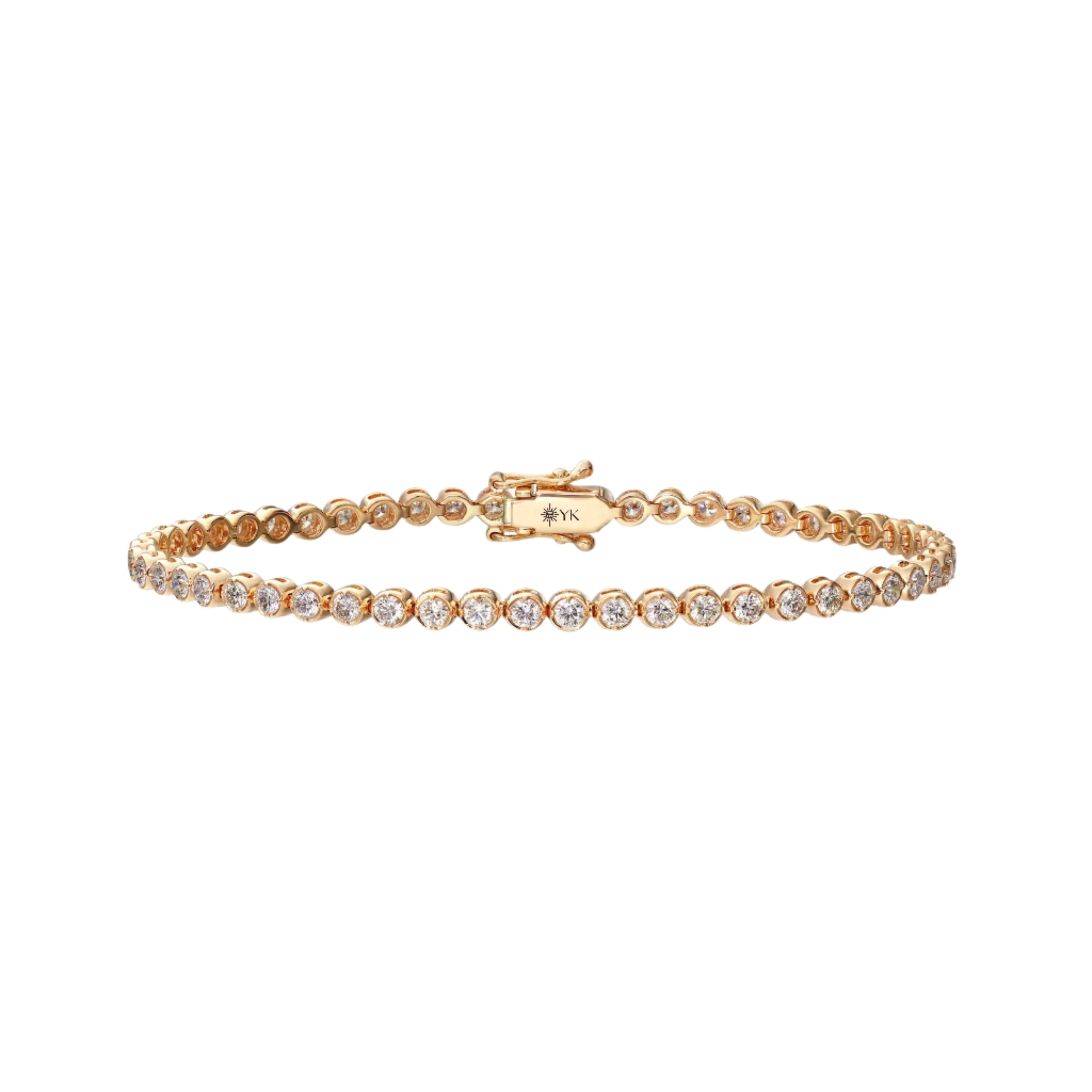 Bezel Diamond Tennis Bracelet