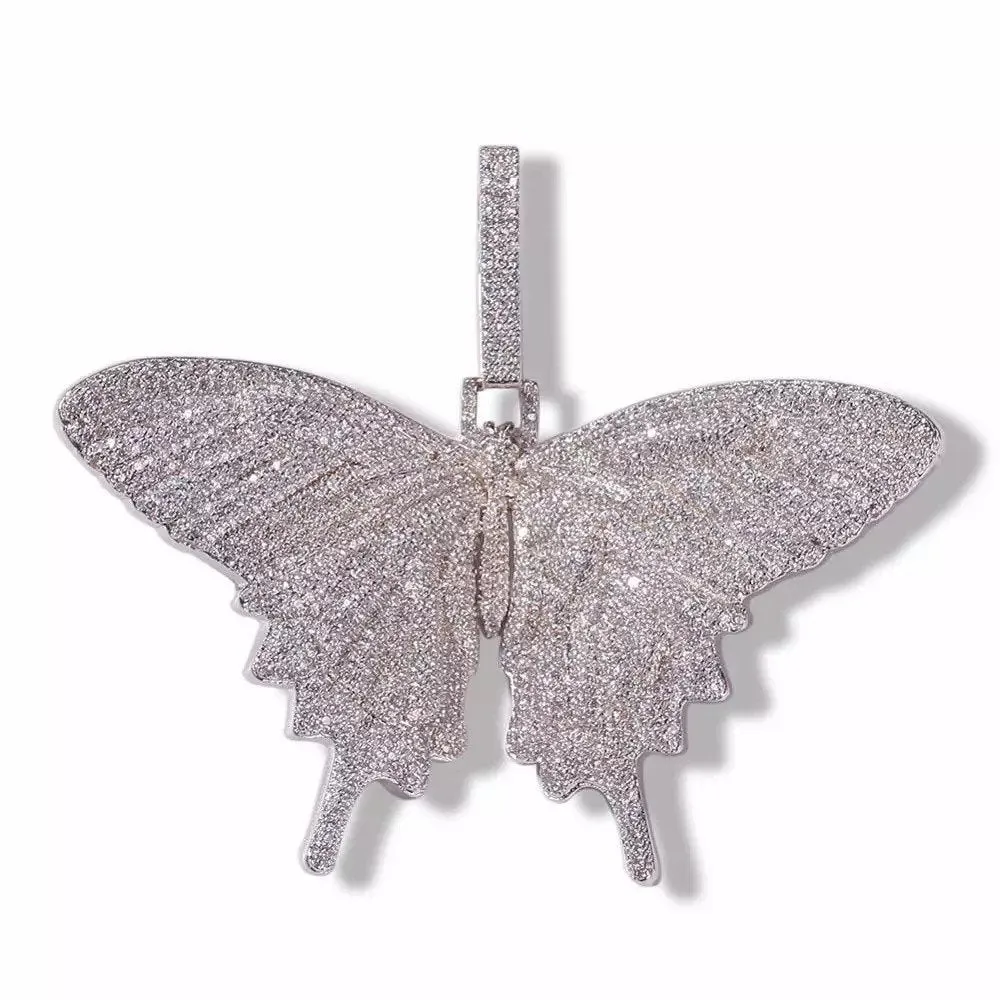 BIG cz butterfly tennis choker