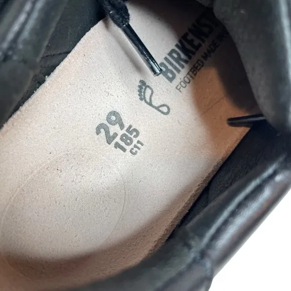 Birkenstock Porto Kids Natural Leather Shoes Black EU 29 US 11-11.5 New