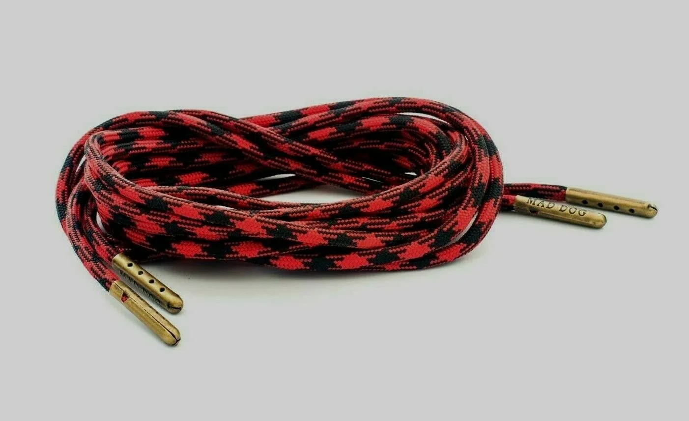 Black and Red Boot Laces *Guaranteed for Life* 550 Paracord Steel Tip