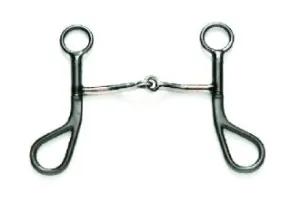 Black Steel Snaffle Mouth Short Shank